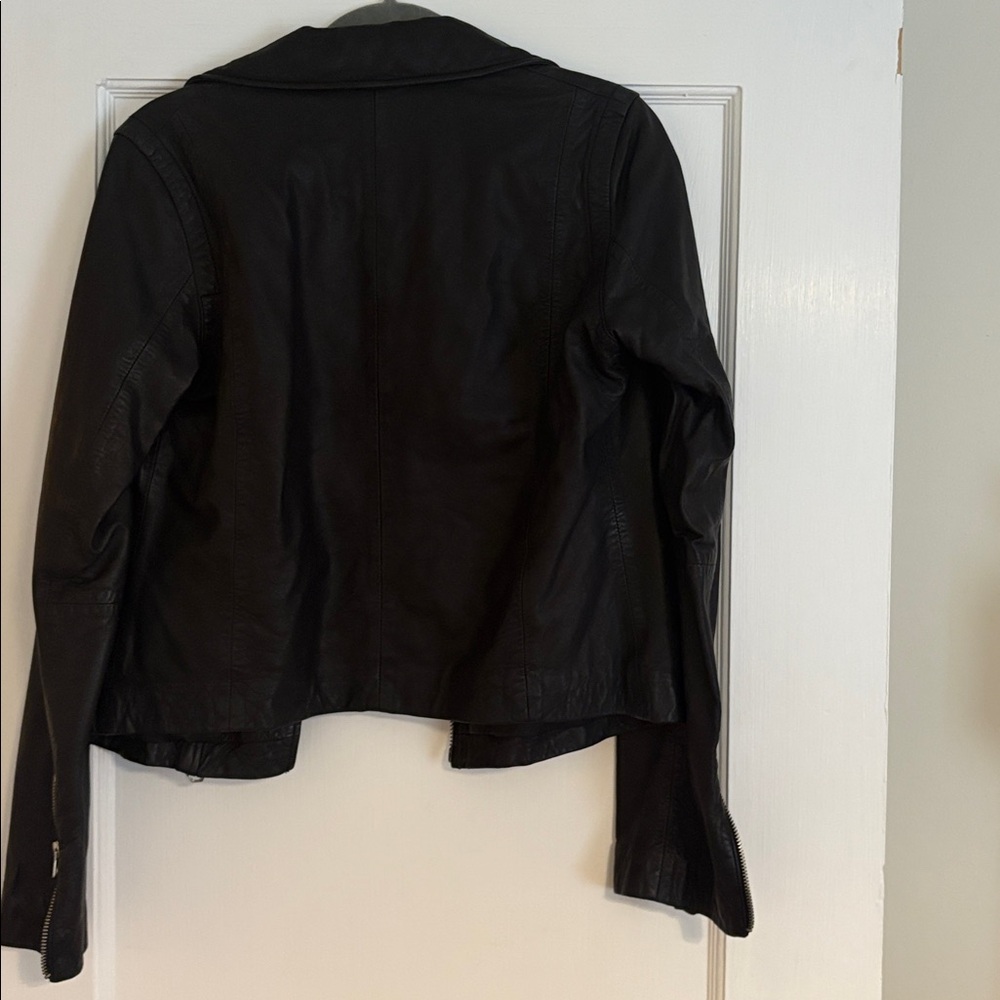 Madewell washed leather motorcycle jacket - Picture 9 of 10